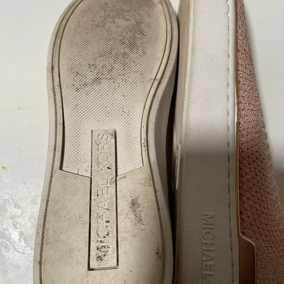 Michael Kors Pink Knit Slip-On Sneakers - Picture 4 of 5